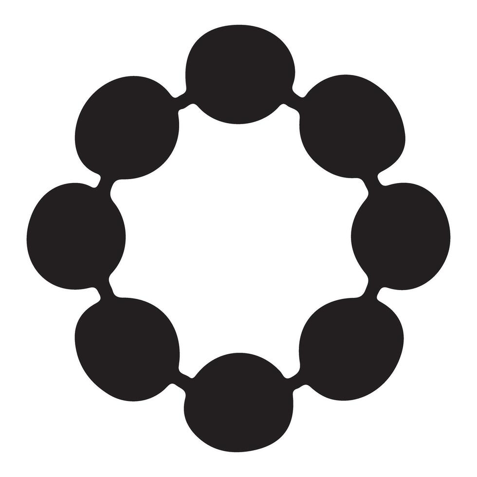Molecular Structure Illustration of Interconnected Spheres vector