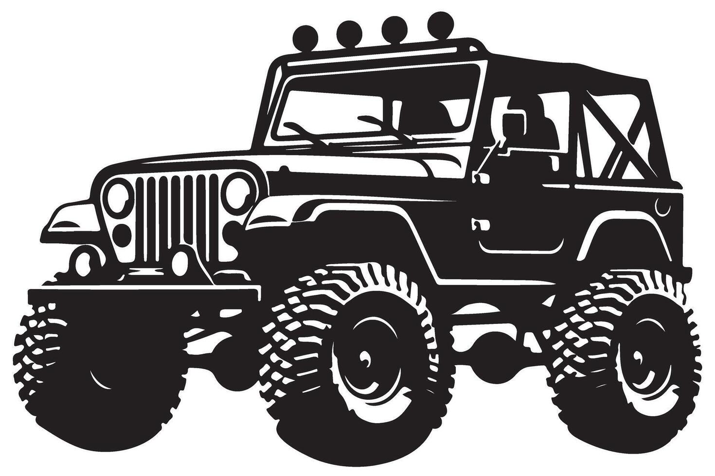 Off Road Jeep Adventure Vehicle Illustration for Enthusiasts vector