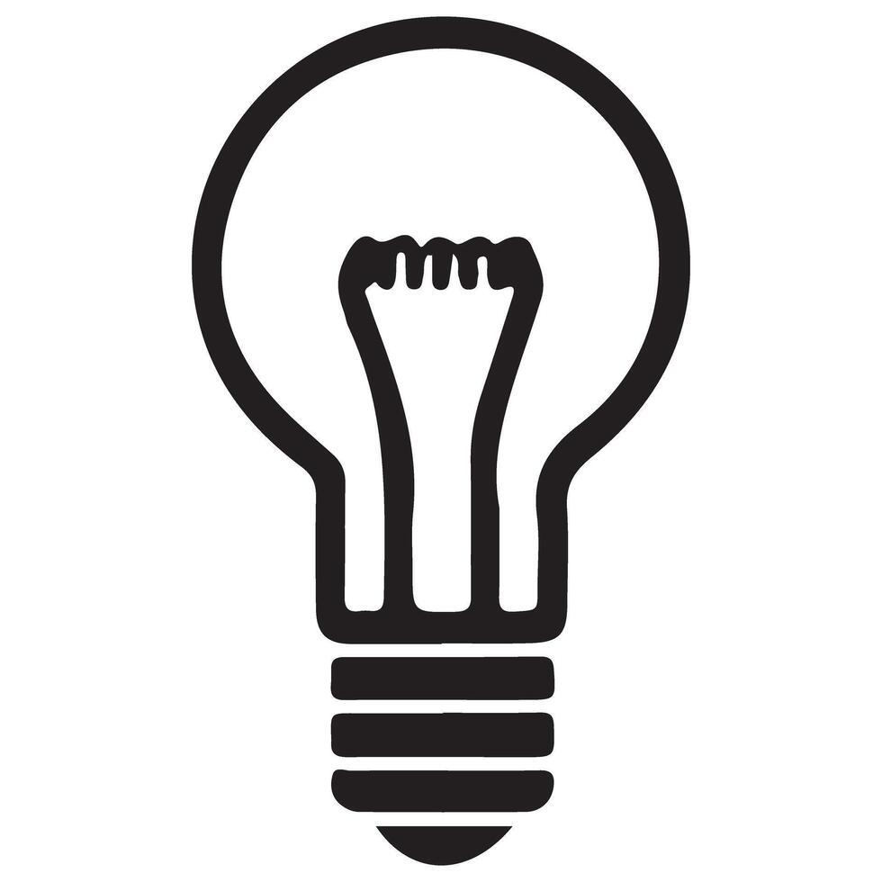 Silhouette of Lightbulb Illustration Design Image vector