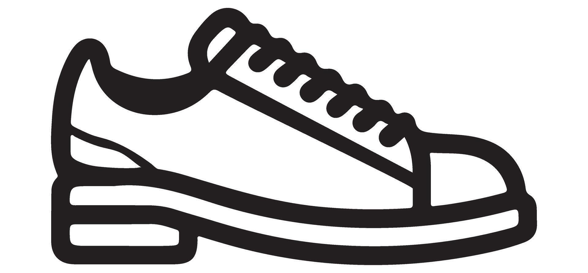 Silhouette of Sneaker Shoe Illustration Art Design vector