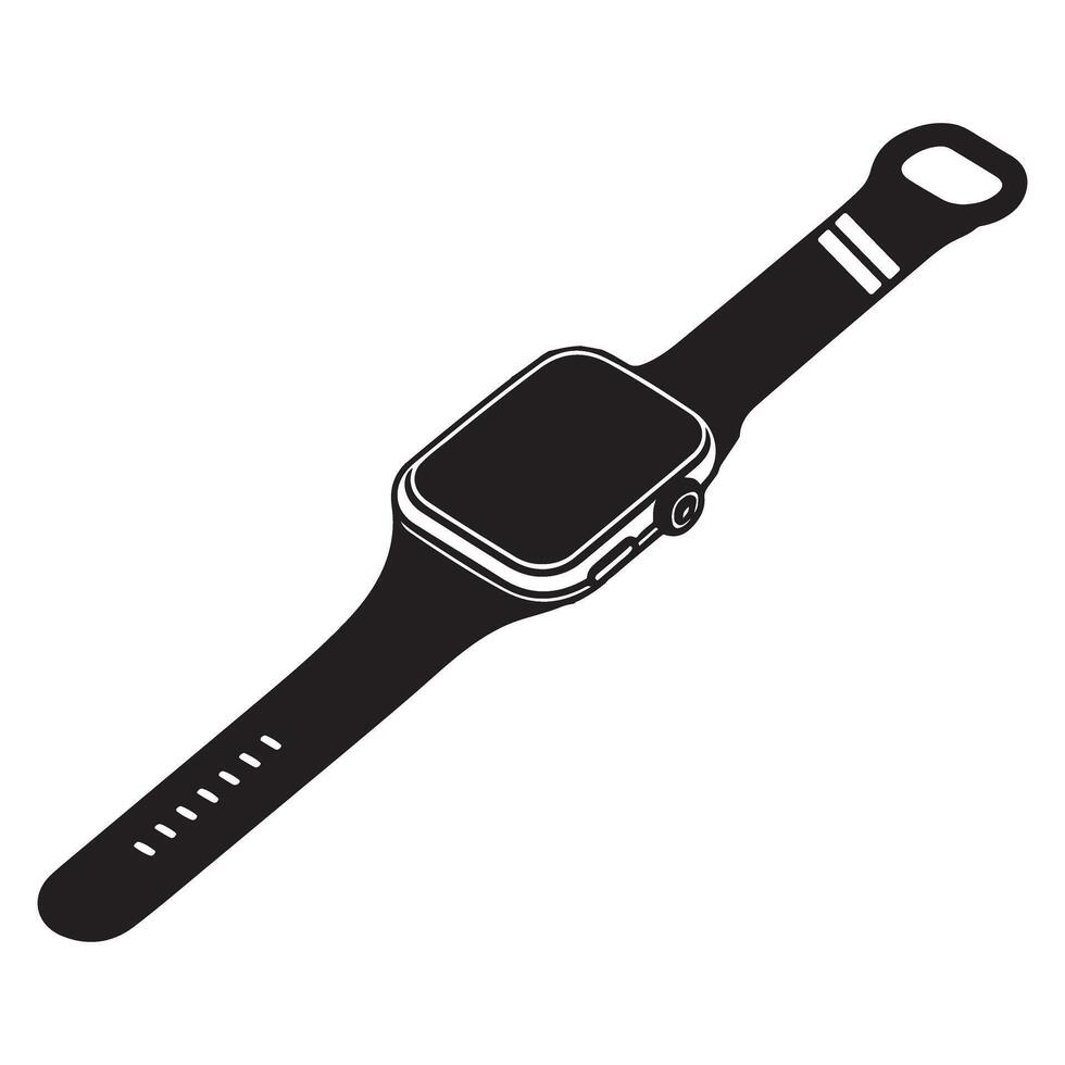 Smart Watch Illustration Best Technology for Personal Fitness vector