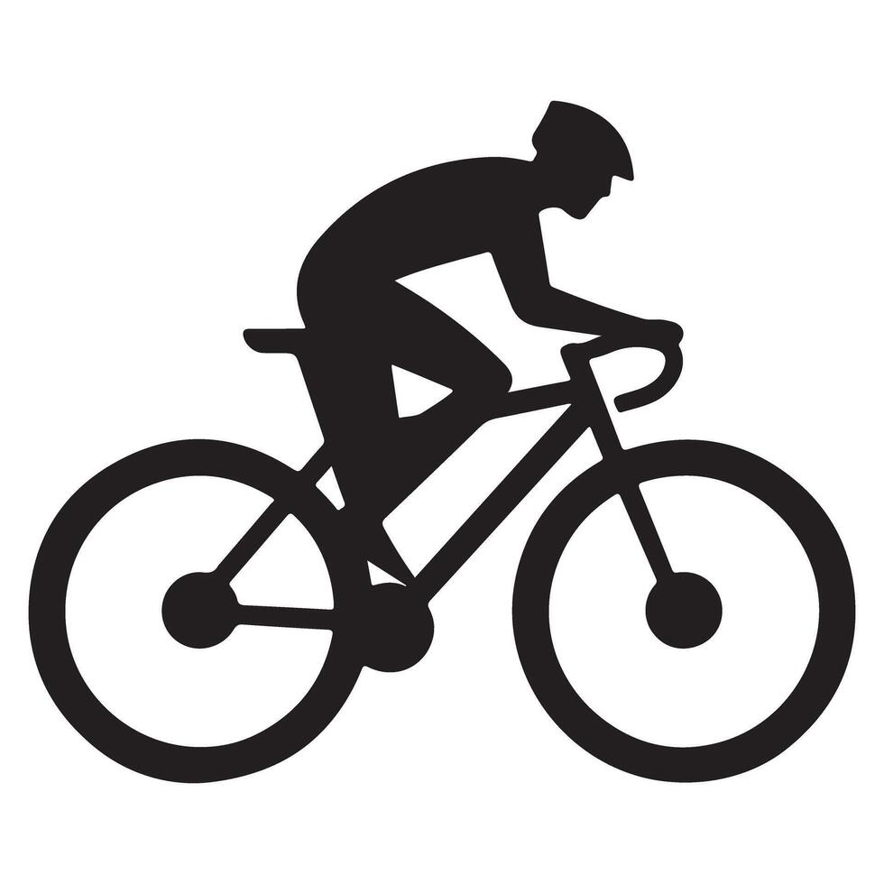 Bicycle Rider Silhouette Graphic for Cycling Enthusiasts and Designers vector