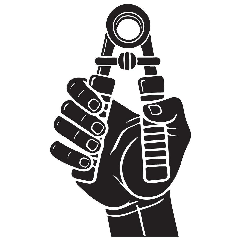 Hand Grip Strength Training Illustration Exercise Tool vector