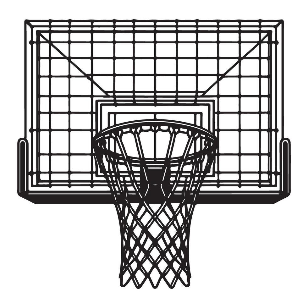 Basketball Hoop Illustration for Sports Training and Game Play vector