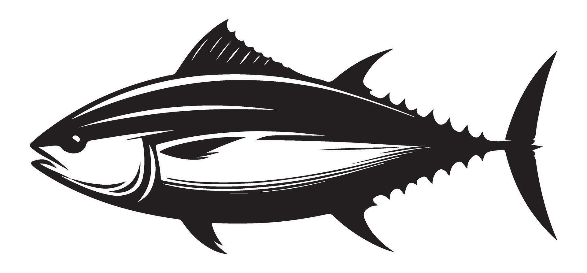 Tuna Fish Illustration for Seafood Lovers and Fishing Enthusiasts vector