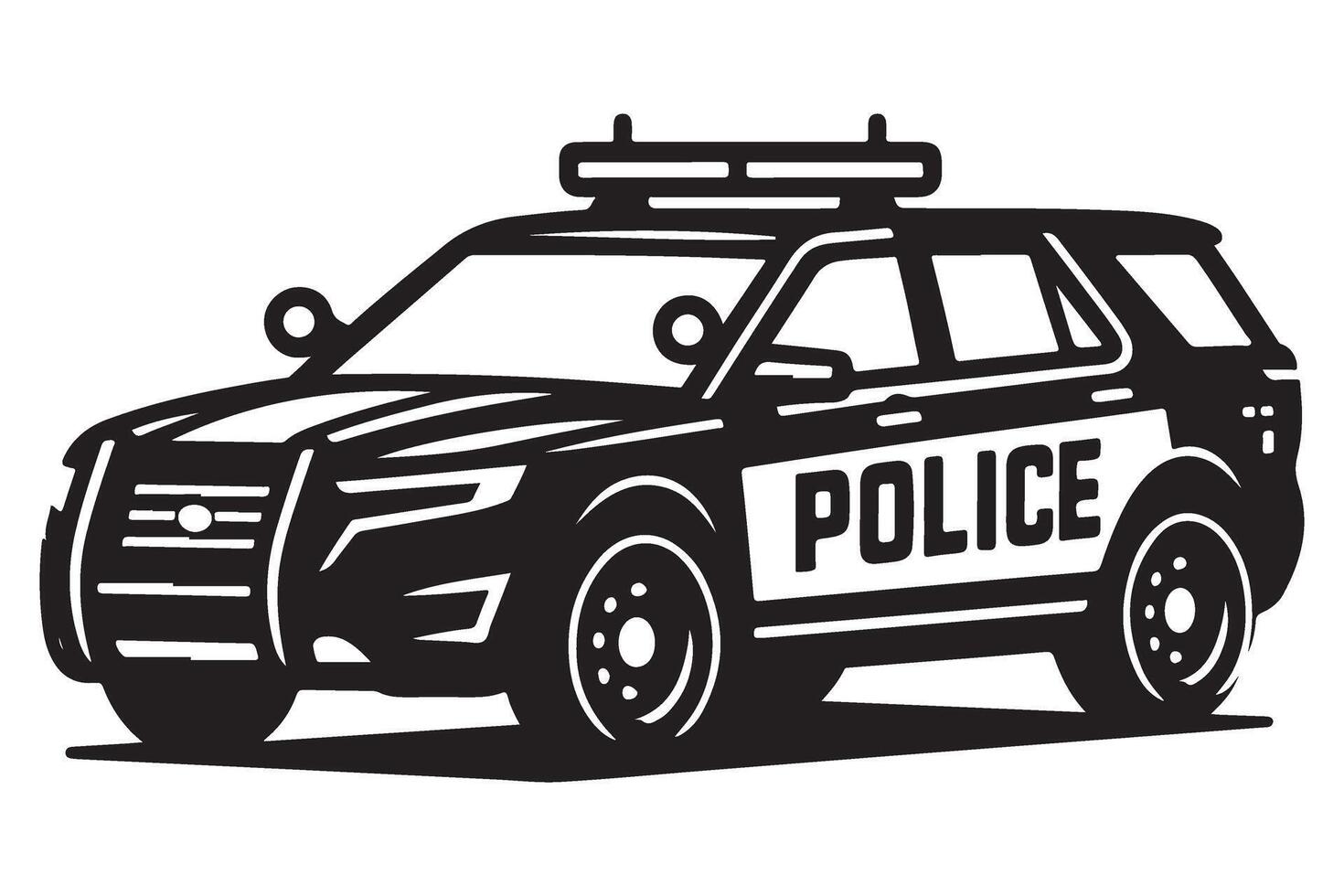 Police Car Illustration for Law Enforcement and Emergency Services vector