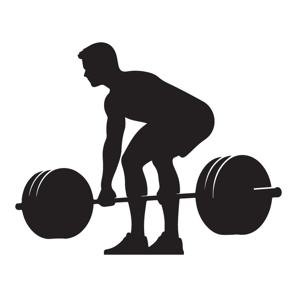 Weightlifting Silhouette Image for Gym Fitness and Training Motivation vector