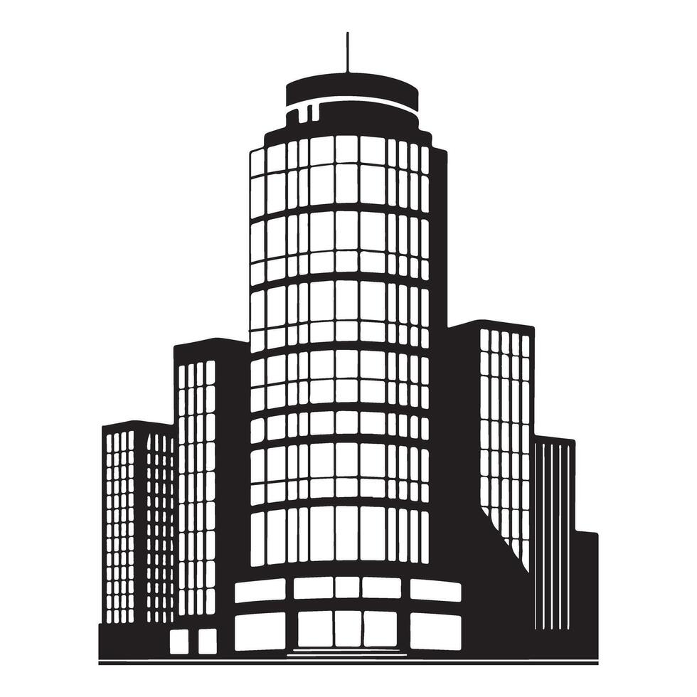 Modern Skyscraper Building Illustration Art Image Download vector