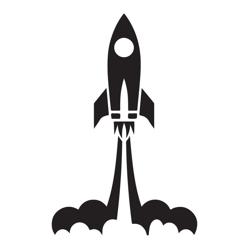 Rocket Launch Illustration for Space Exploration Innovation and Technology vector