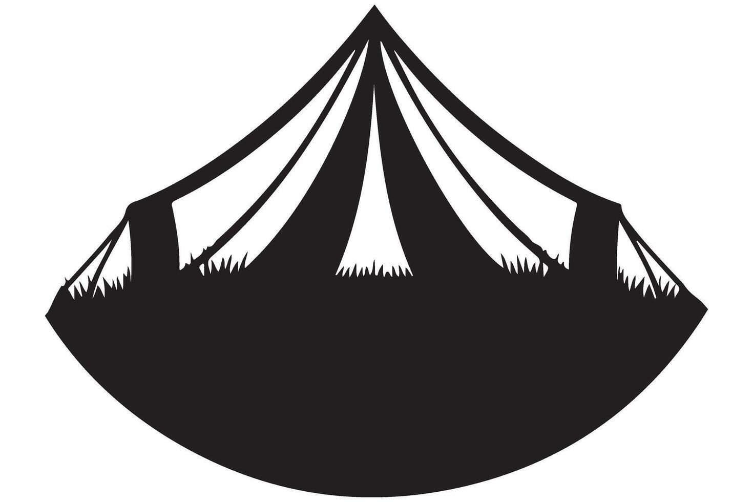 Silhouette Illustration of Circus Tent in the Night vector