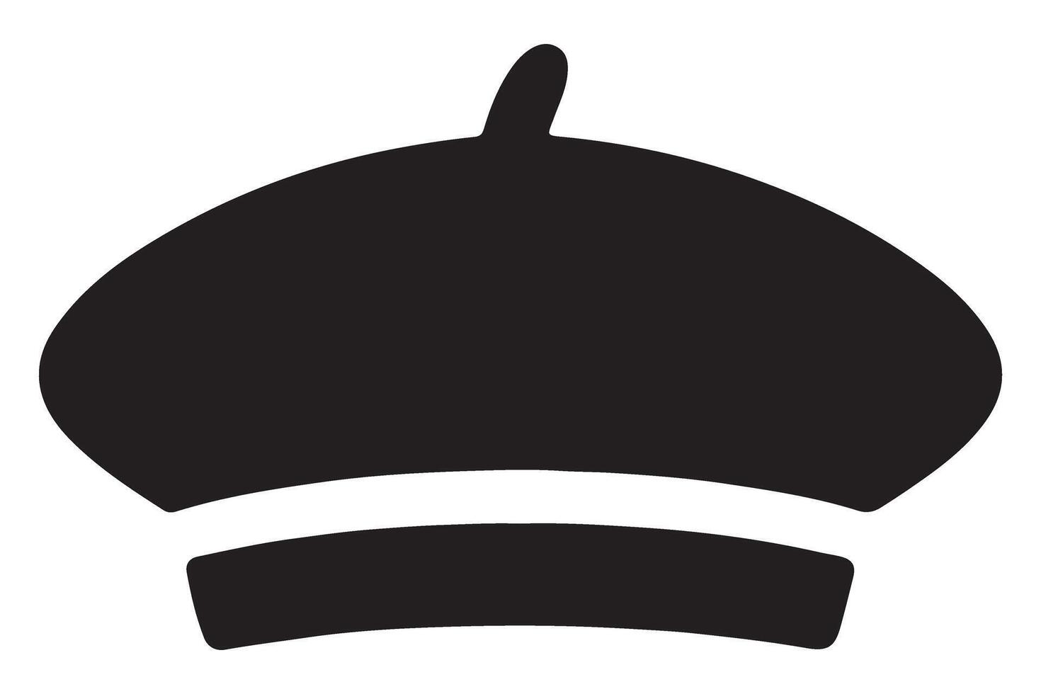 Classic Beret Silhouette Illustration for Fashion and Design vector
