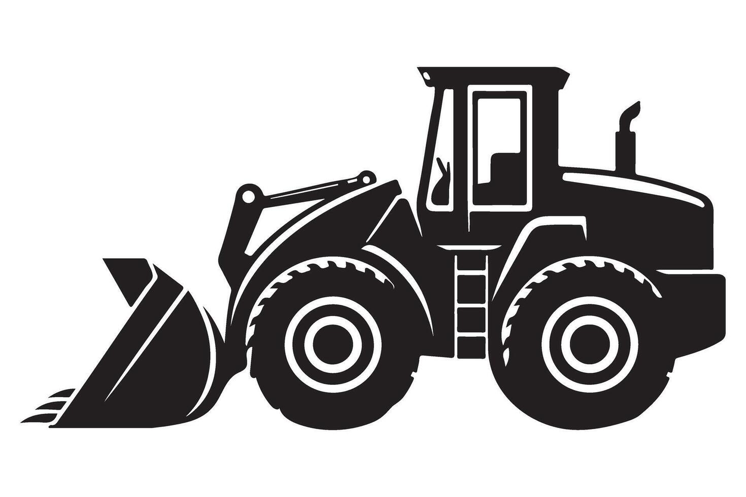 Excavator Tractor Vehicle Illustration for Construction Machinery Projects vector