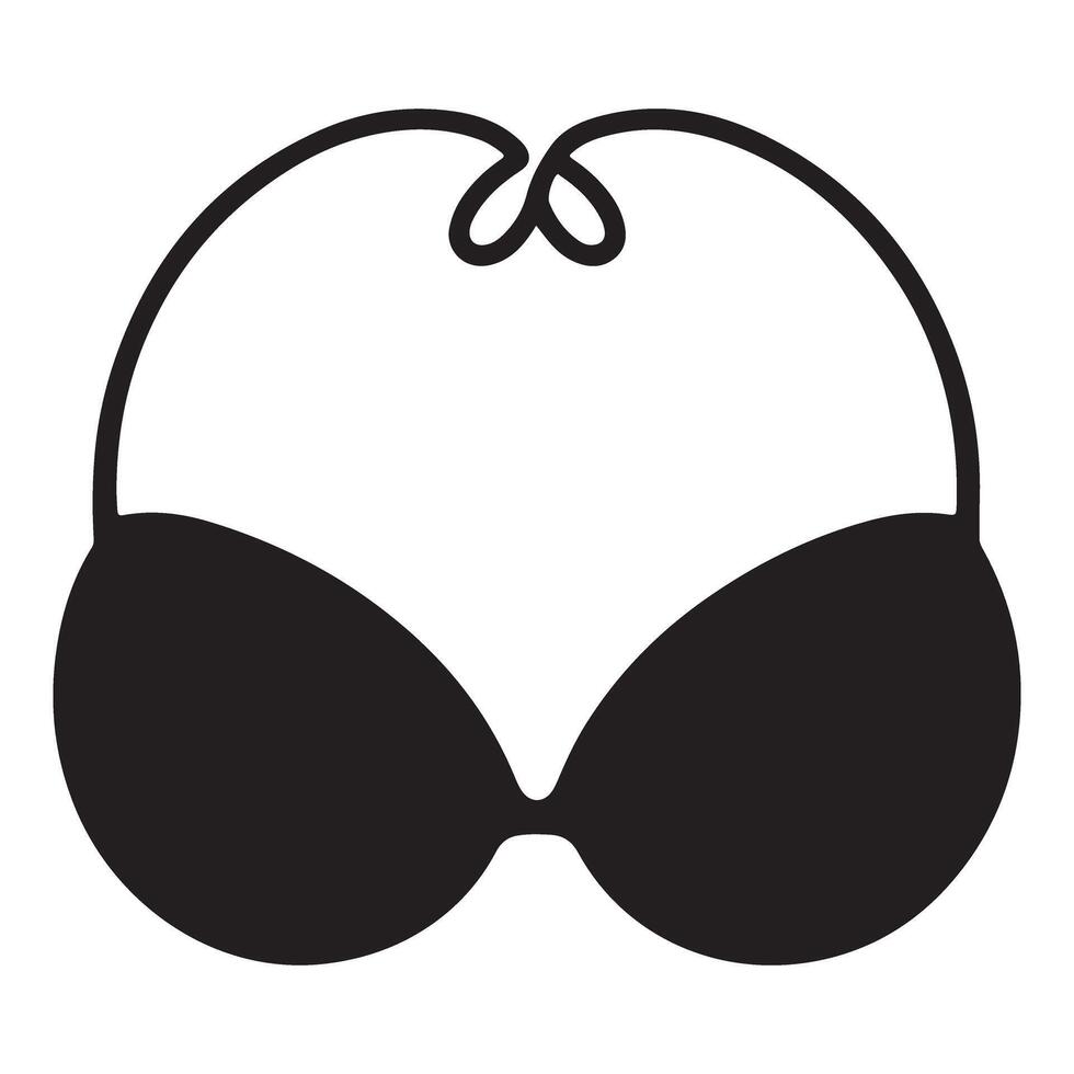 Elegant Bra Silhouette Illustration for Fashion Lingerie Designs vector