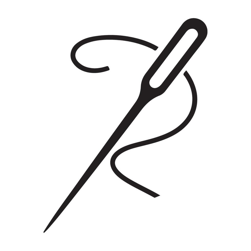 Needle and Thread Illustration Art for Sewing Projects vector