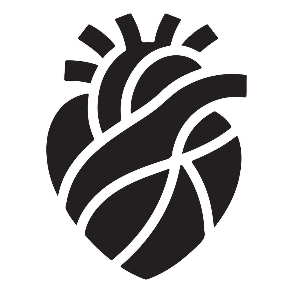 Anatomical Heart Basketball Hybrid Graphic Illustration Artwork vector