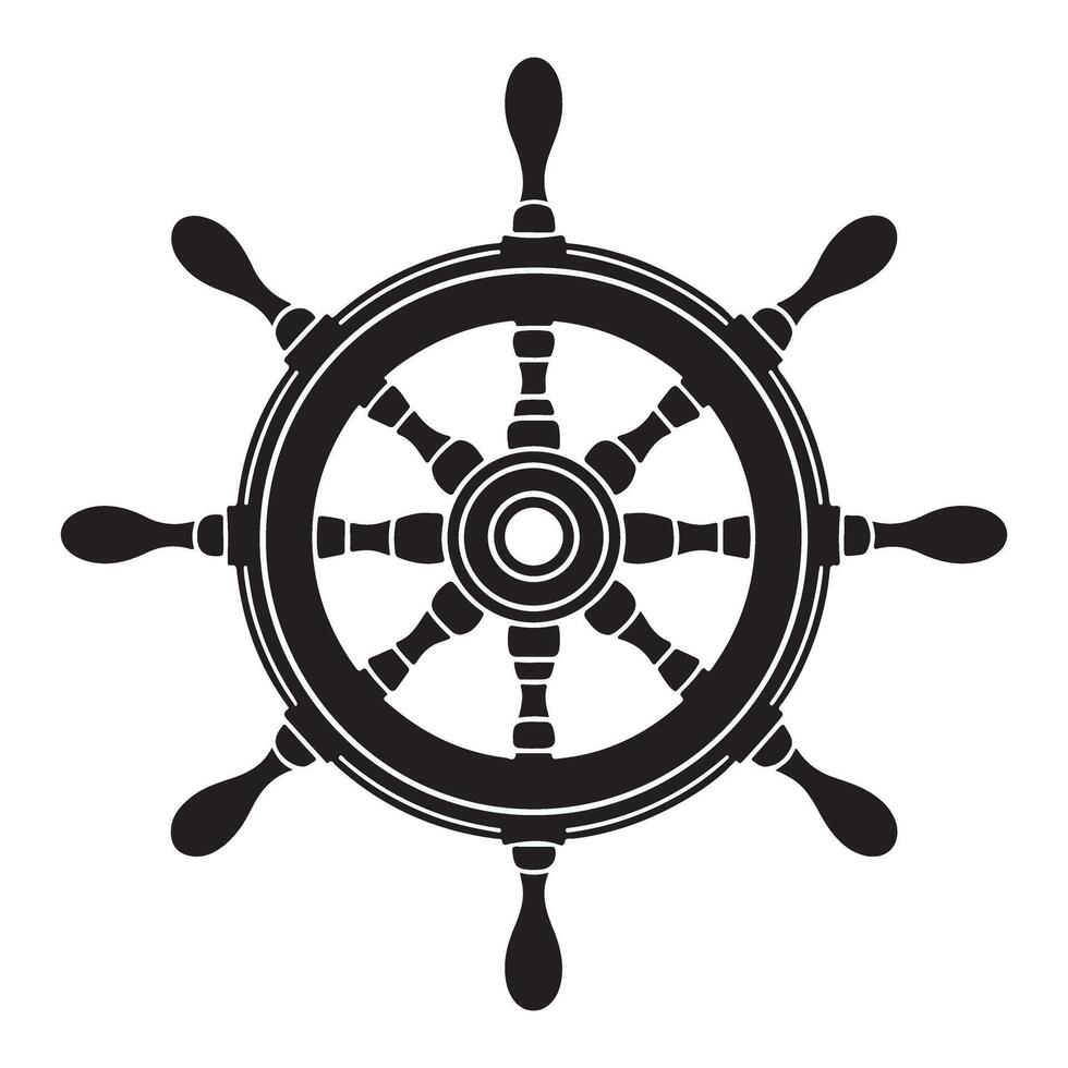 Navigational Ship Wheel Illustration for Nautical Theme Projects vector