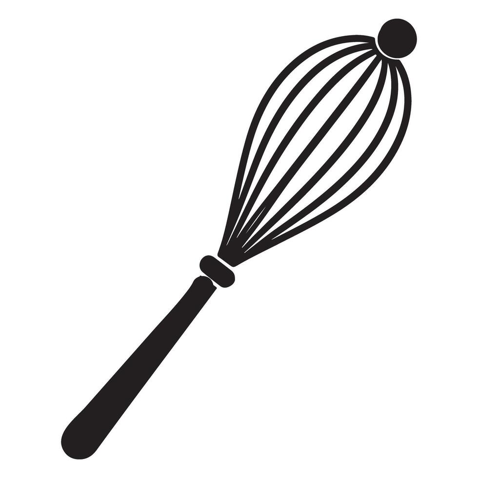 Silhouette of whisk kitchen utensil a cooking essential graphic art vector