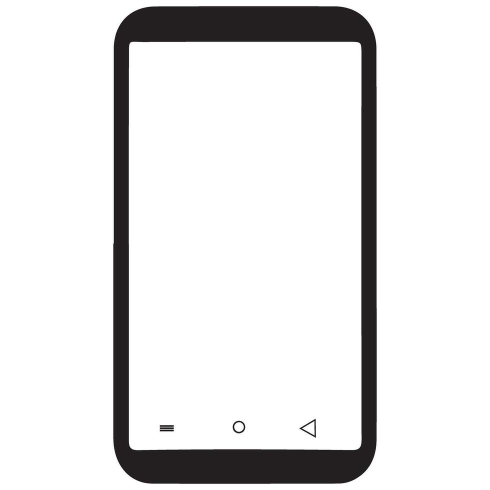 Modern frameless smartphone with navigation bar illustration design vector