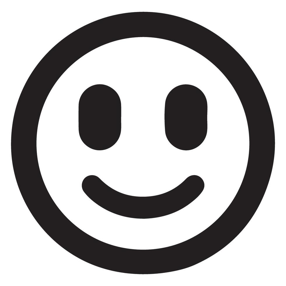 Cheerful smiling face icon emoji illustration for positive vibes vector
