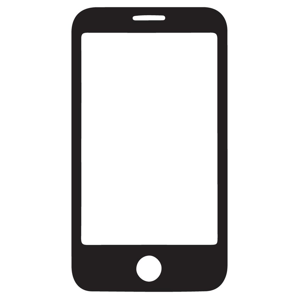 Sleek smartphone with blank screen for mobile app design vector