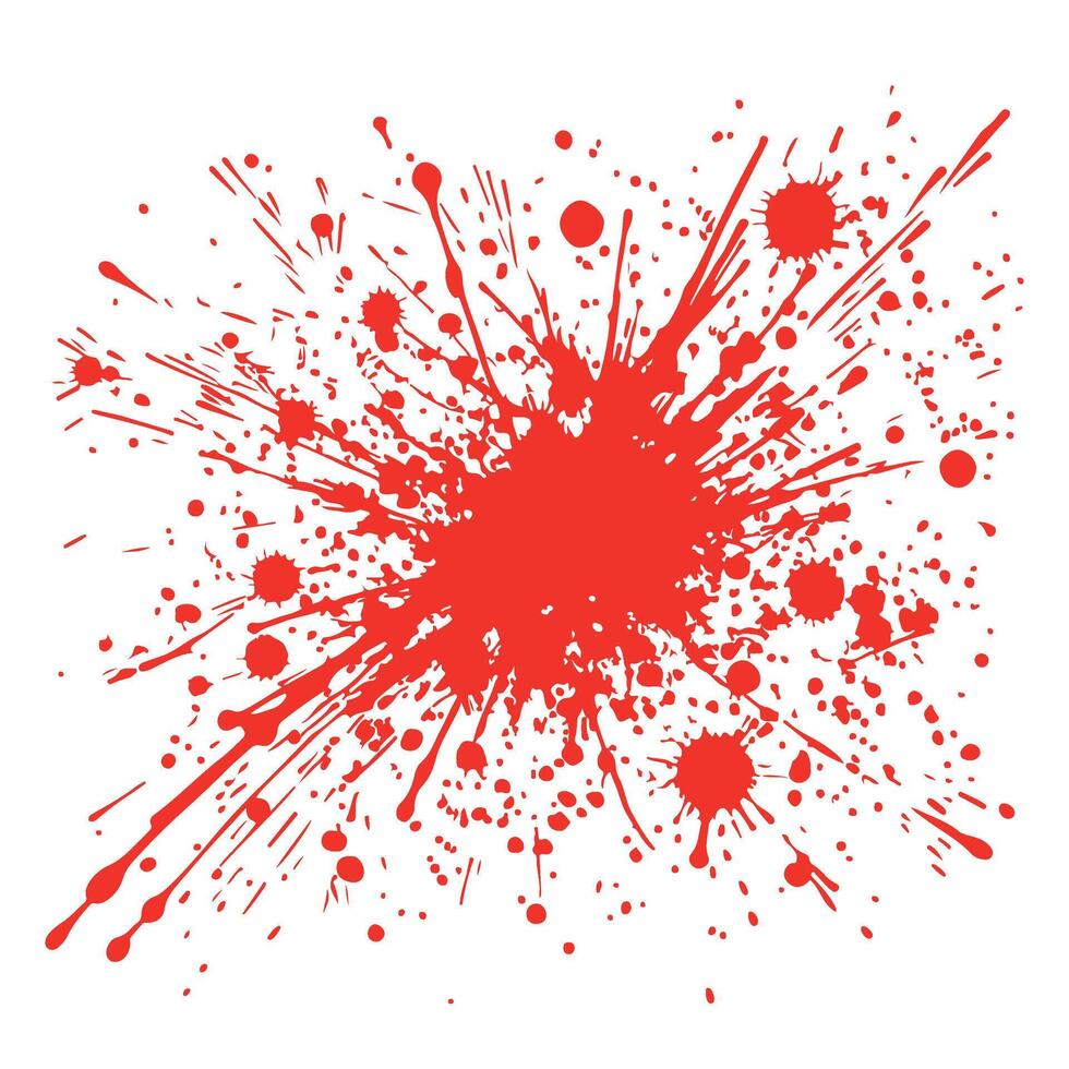 Vibrant Red Splatter Art Illustration Graphic Design Resource vector
