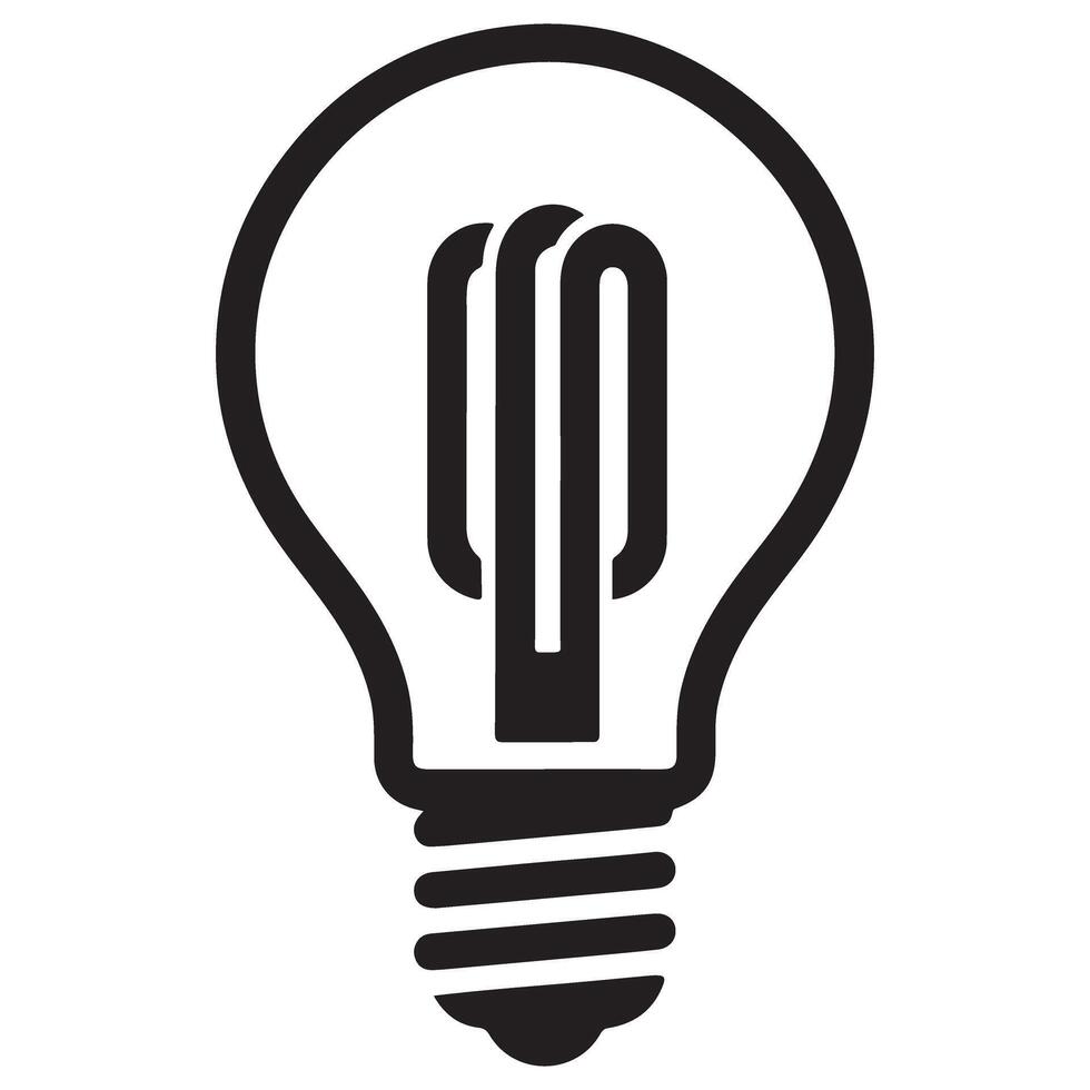 Modern LED Light Bulb Graphic Illustration for Interior Design vector