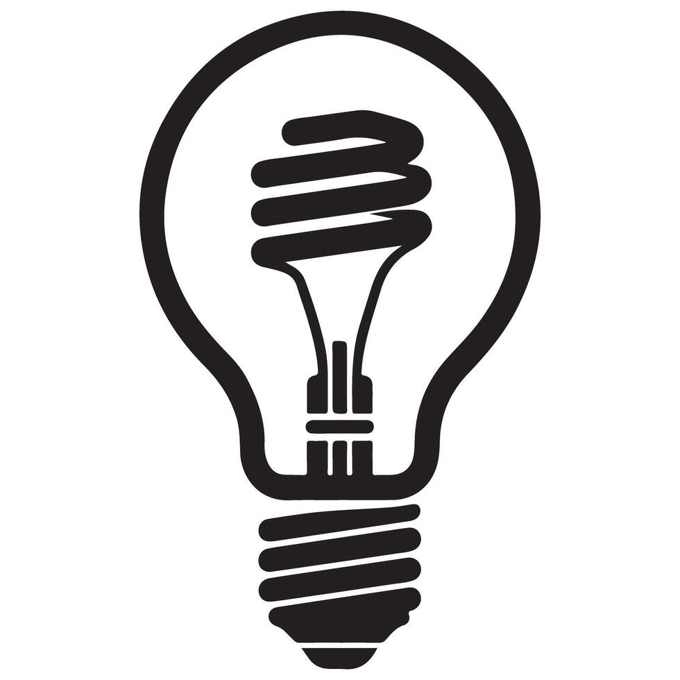 Energy Saving Light Bulb Illustration for Eco Friendly Solutions vector