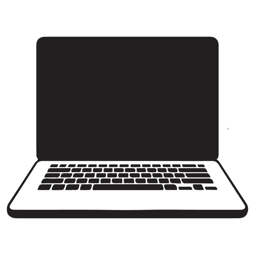 Laptop Computer Illustration Perfect for Technology Related Projects vector