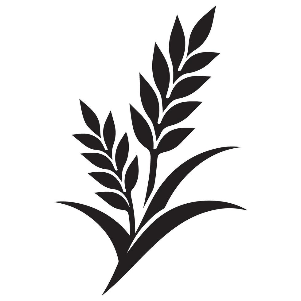Silhouette of Grain Stalks an Illustration of Agriculture and Harvest vector