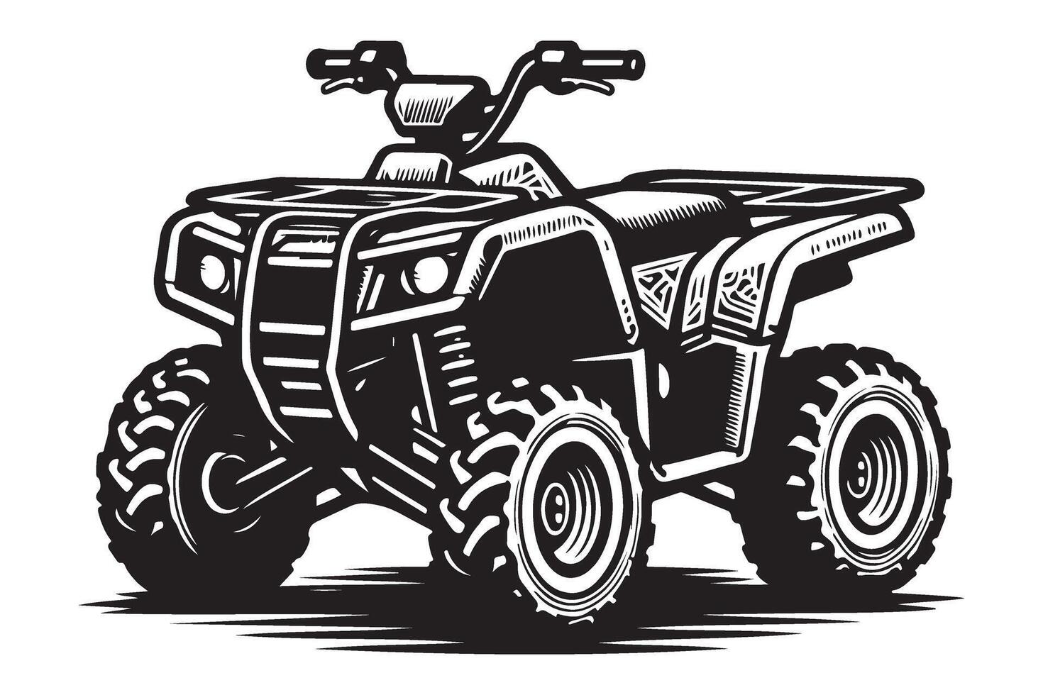 All Terrain Vehicle Illustration For Adventure and Recreational Activities vector