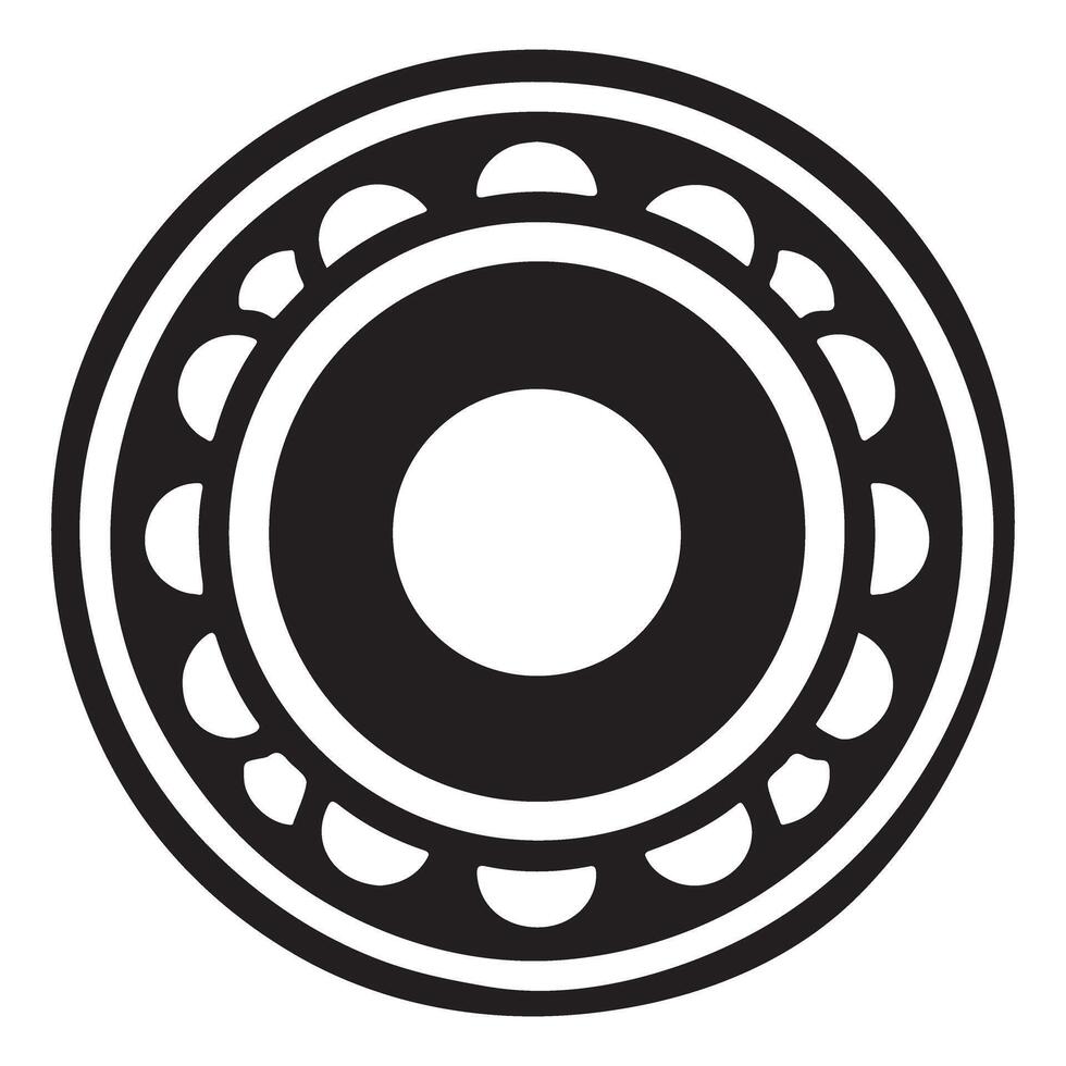 Ball Bearing Illustration Mechanical Component for Engineering Applications vector