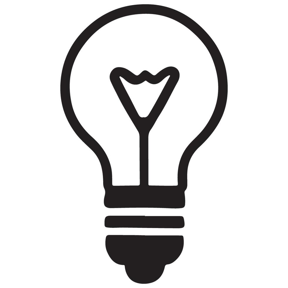 Simple Light Bulb Symbol for Creative Ideas and Solutions vector