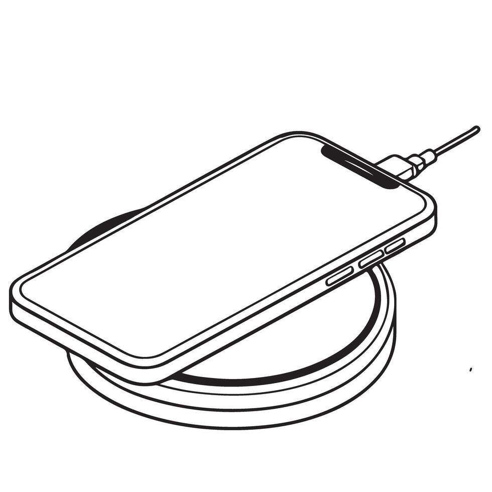 Mobile Phone Wireless Charger Concept Illustration for Technology Lifestyle vector