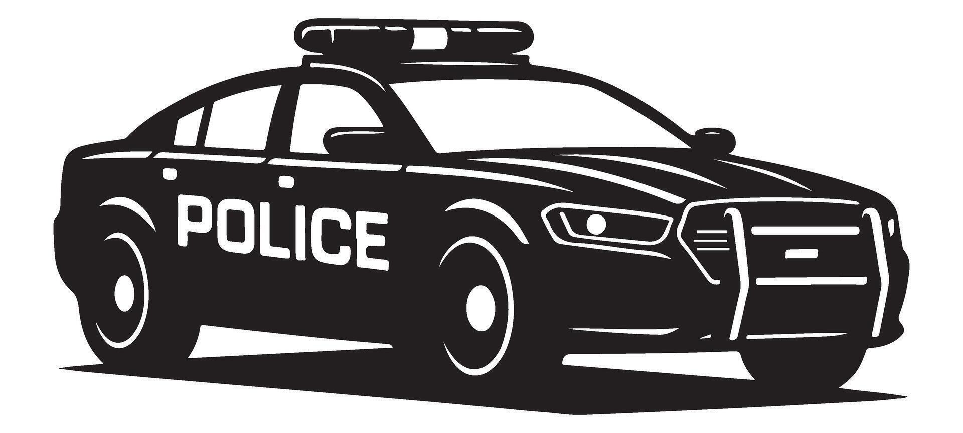Effective law enforcement tools police car illustration and information vector