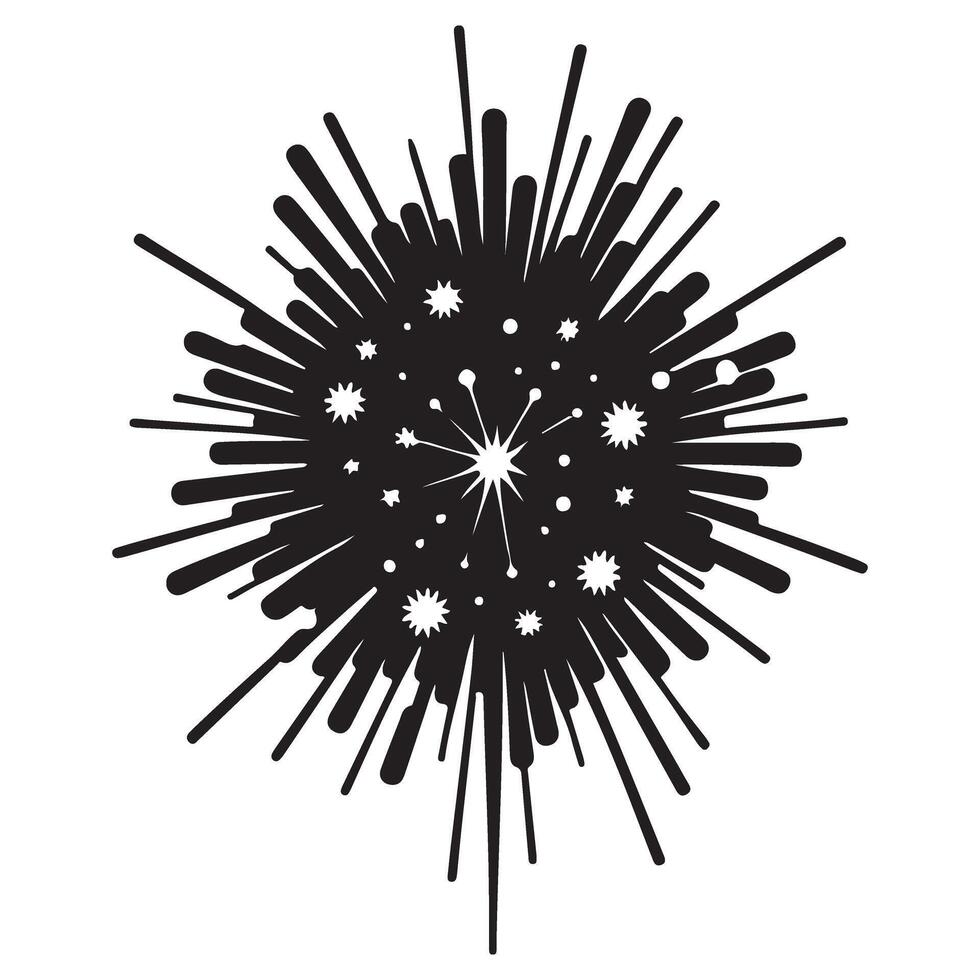 Starburst Explosion Silhouette Illustration Graphic Design Element vector