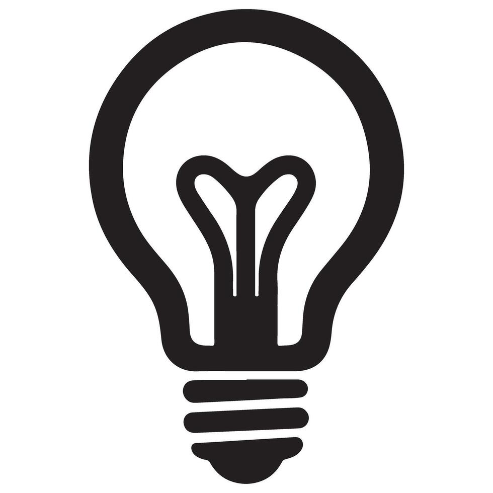 Heart Filament Light Bulb Art for Romantic Lighting Design vector
