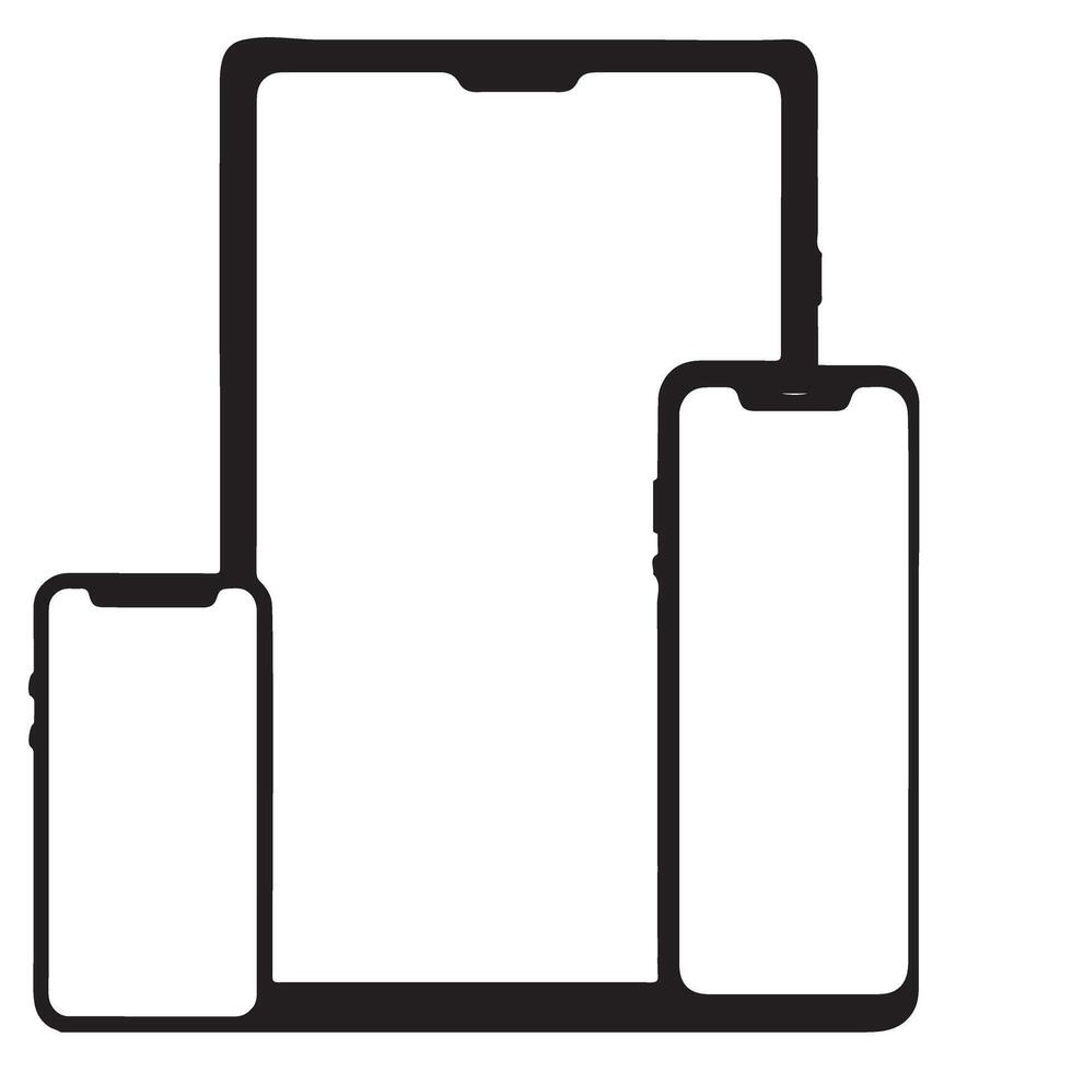 Modern Devices Mockup Representing Digital Technology and Connectivity vector