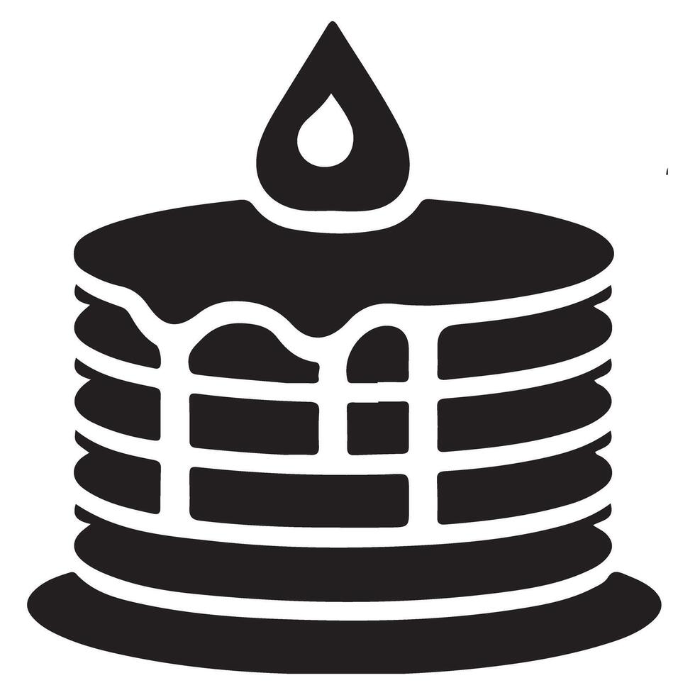 Delicious Pancake Stack with Syrup Sweet Breakfast Treat Illustration vector