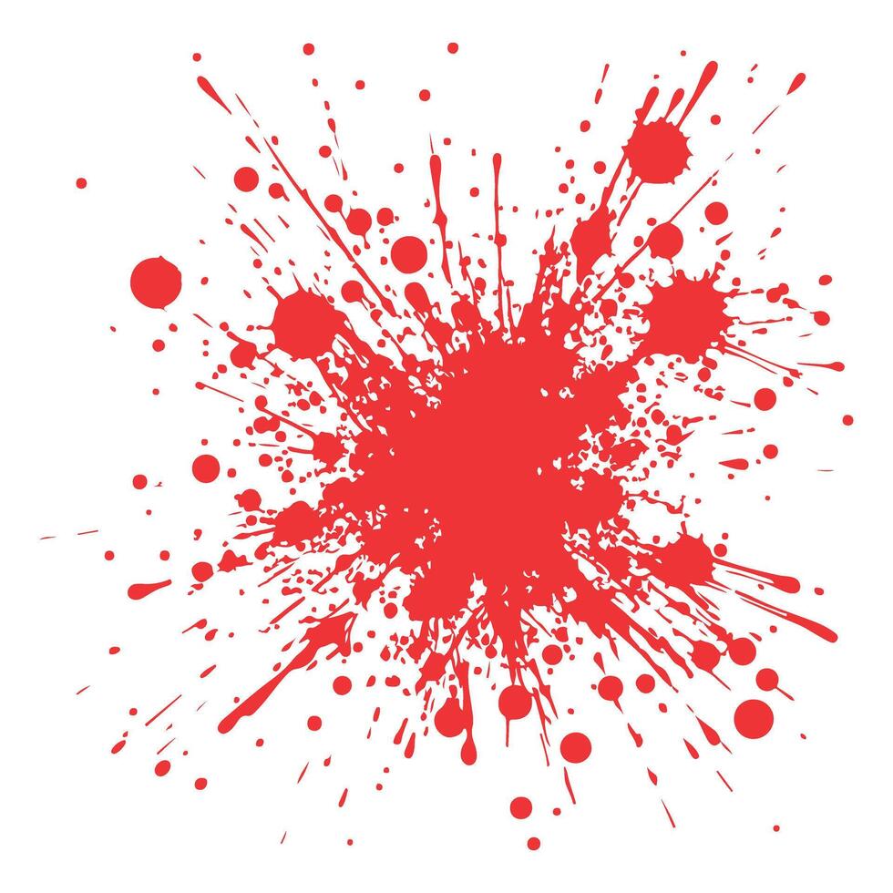Red Splatter Illustration Graphic Image for Artistic Backgrounds vector
