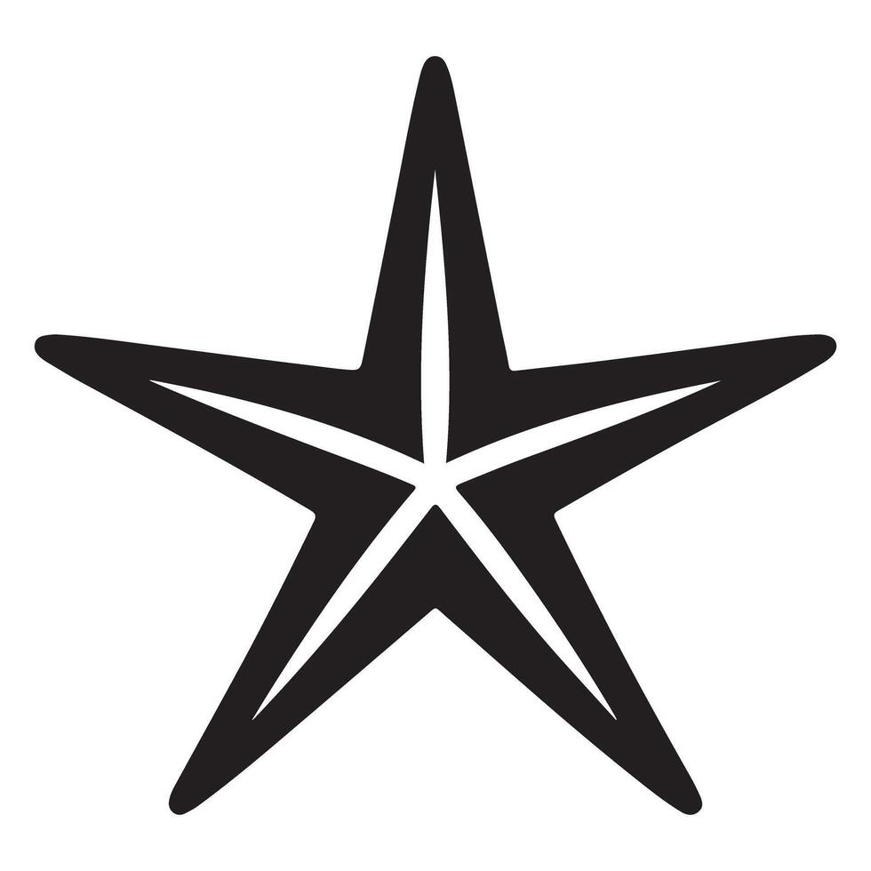 Classic Star Outline Illustration Versatile Graphic Element Design vector