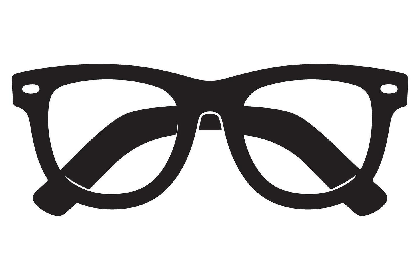 Elegant Illustration of Black Framed Glasses with a Retro Touch vector