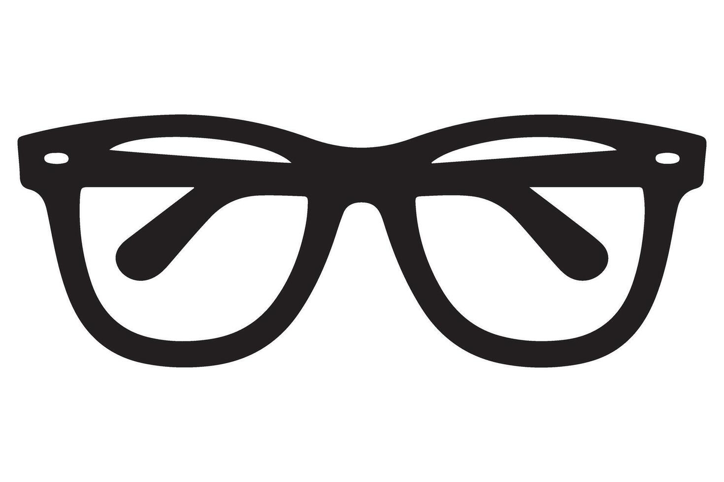 Eye Glasses Stylish Black Frame Illustration For Vision Care Needs vector