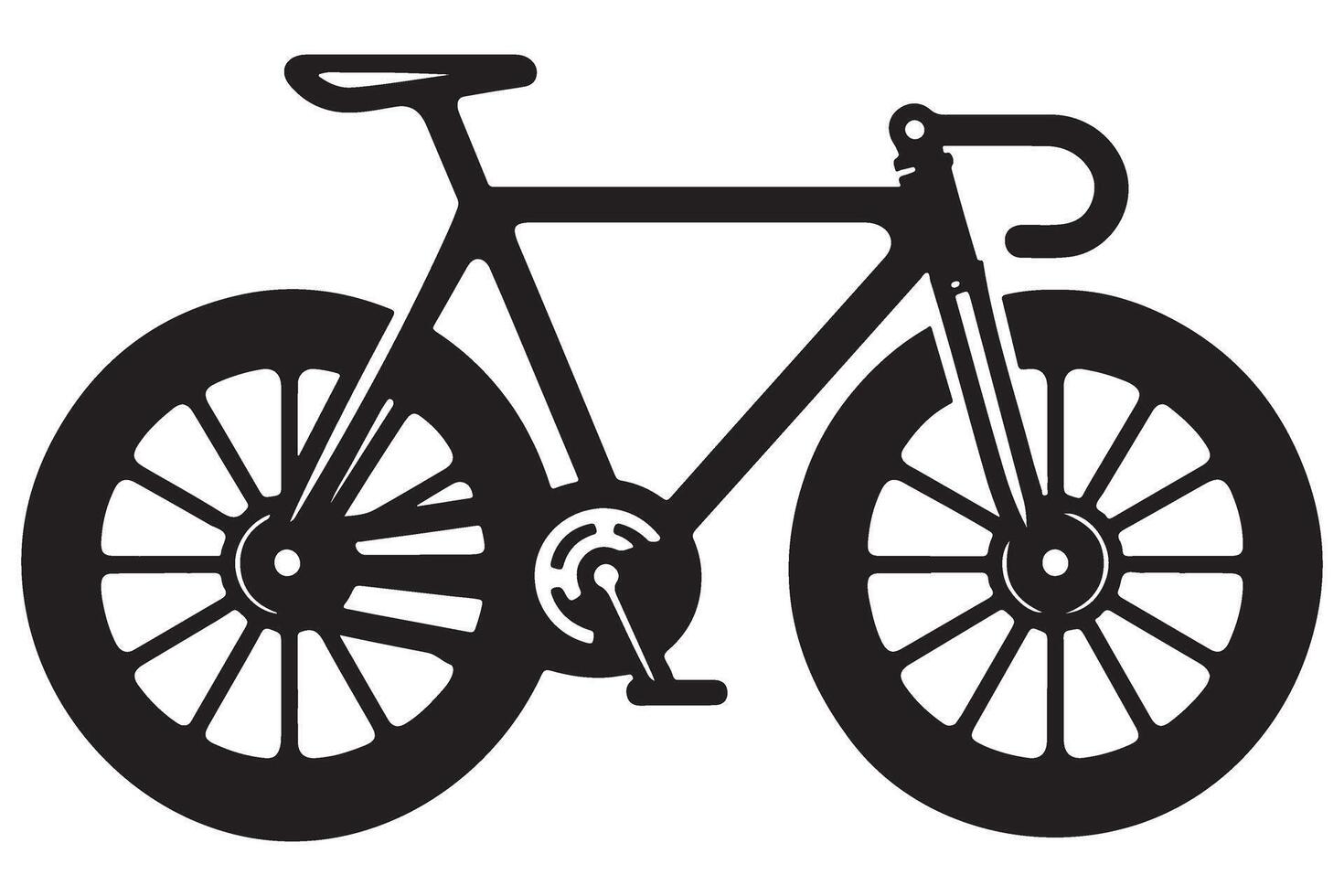 Classic Bicycle Silhouette Ideal for Cycling Enthusiasts vector