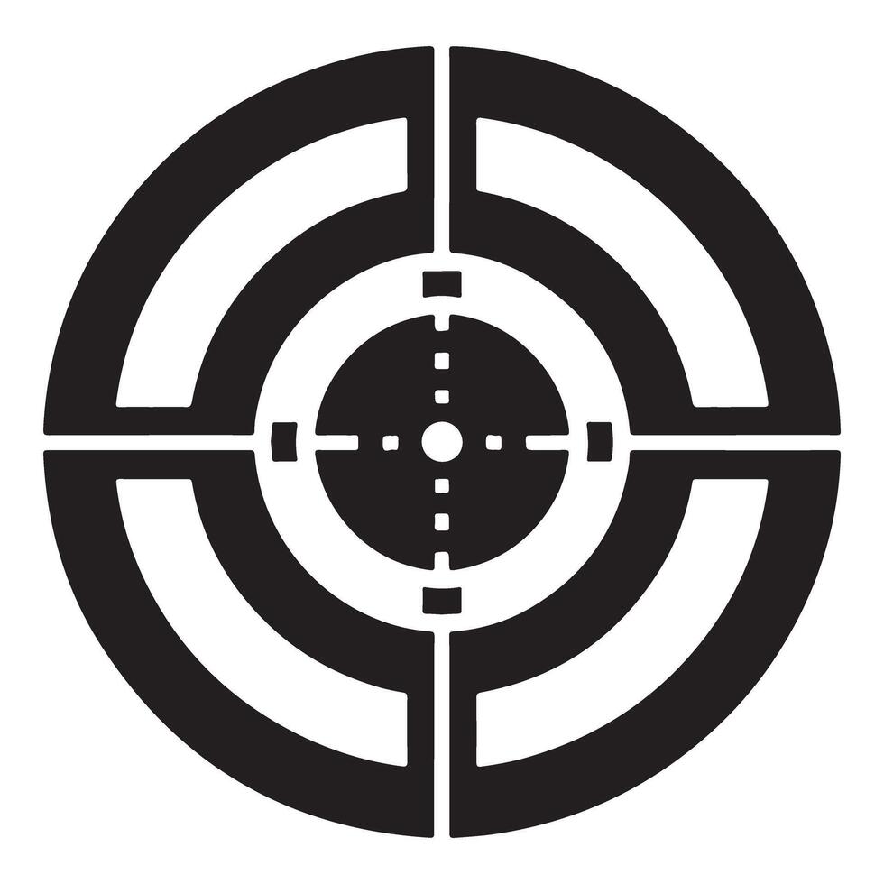 Target Crosshair Symbol Illustration Design Element Accurate Precision Concept vector