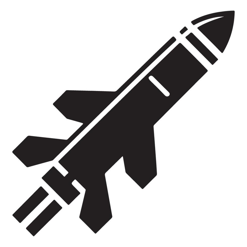 Patriotic Rocket Silhouette Illustration Reaching for Success and Innovation vector