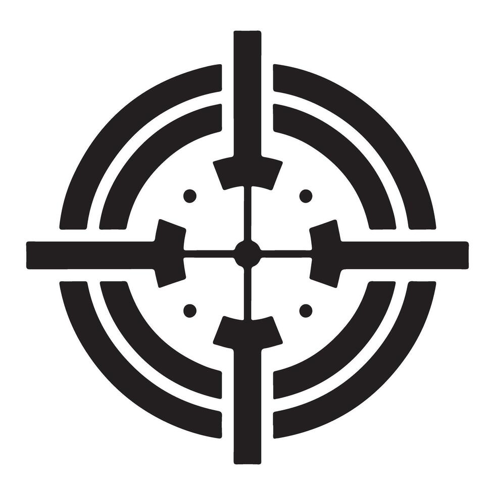 Modern Aiming Scope Symbol Illustration Design Element Concept vector