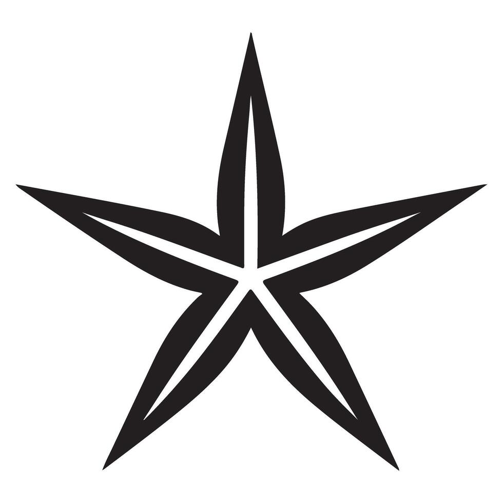 Sleek Star Illustration an Elegant and Modern Graphic Design vector