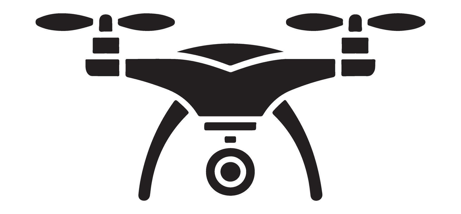 Drone Silhouette Modern Technology Aerial Illustration Design vector
