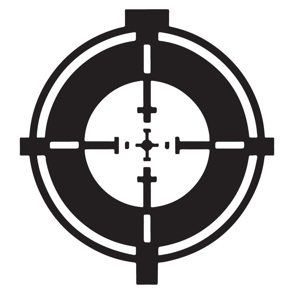 Crosshair Symbol Illustration Precision Targeting Scope Design Element vector