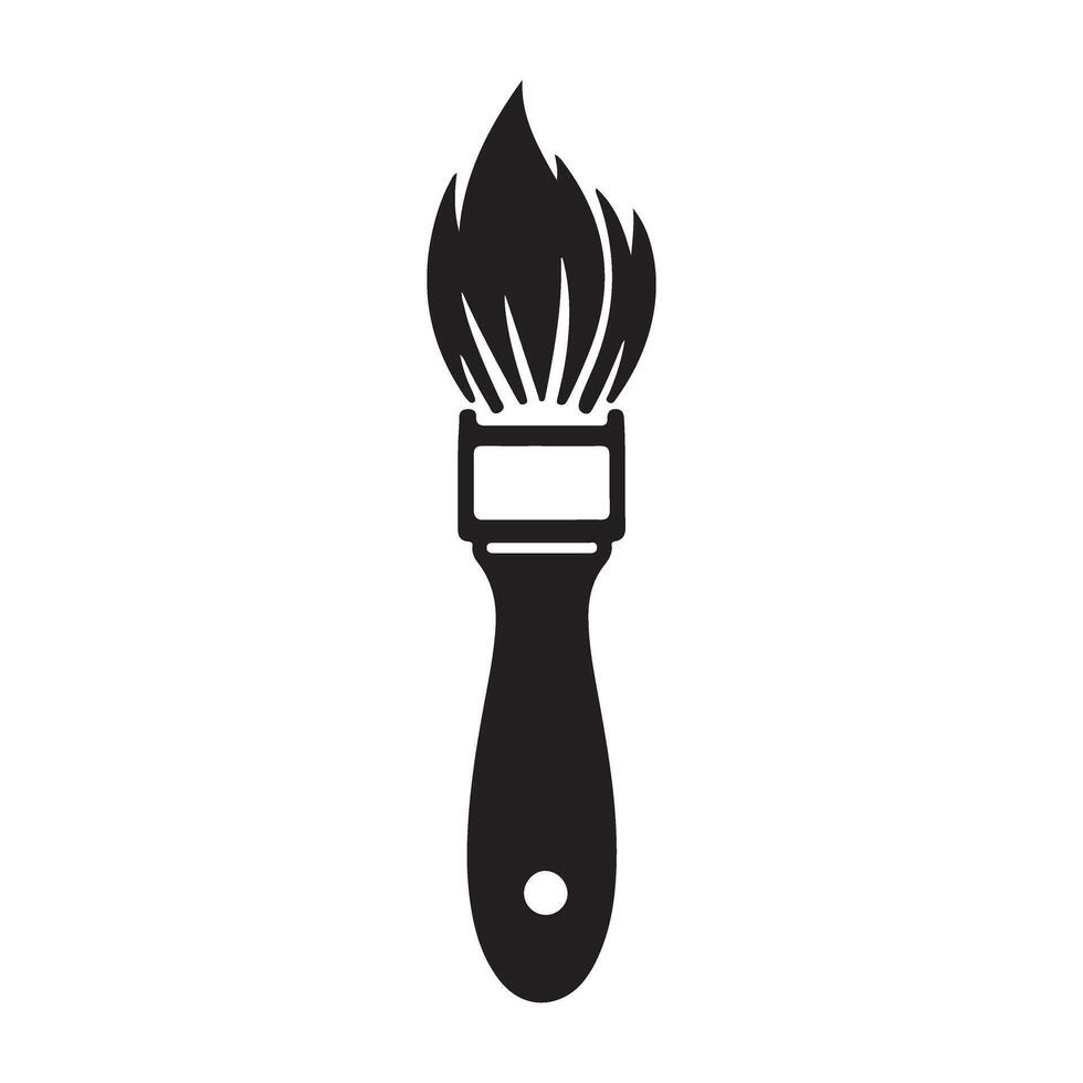 Paint Brush Silhouette Art for Creative Design Projects vector